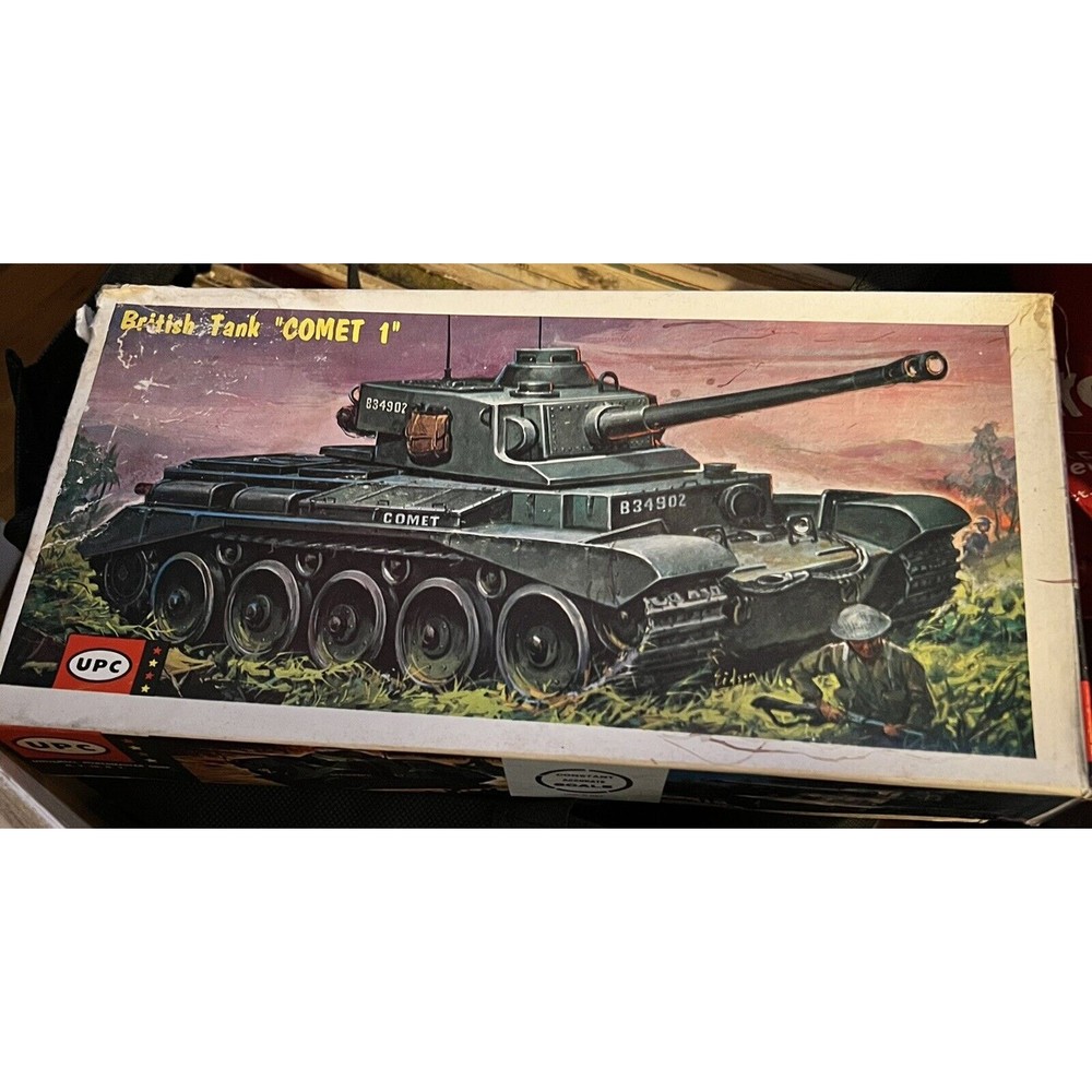 VTG UPC 1/40 Scale British Tank Comet 1 Model  No.5159 open box sealed kit 1966